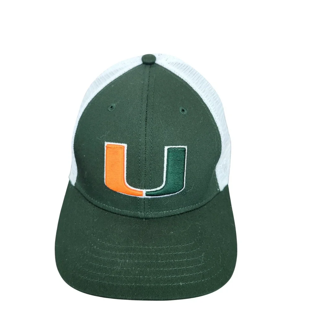 Top of the World Miami Hurricanes Hat Green White Trucker Snapback NCAA The U
